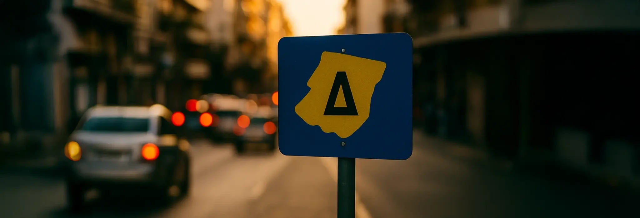 Σήμα δακτυλίου σε δρόμο.